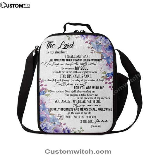 The Lord Is My Shepherd Psalm 23 Lunch Bag For Men And Women, Spiritual Christian Lunch Box For School, Work