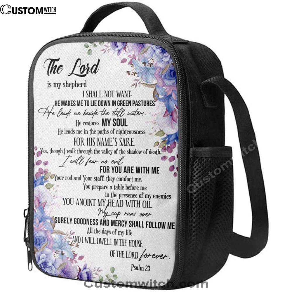 The Lord Is My Shepherd Psalm 23 Lunch Bag For Men And Women, Spiritual Christian Lunch Box For School, Work