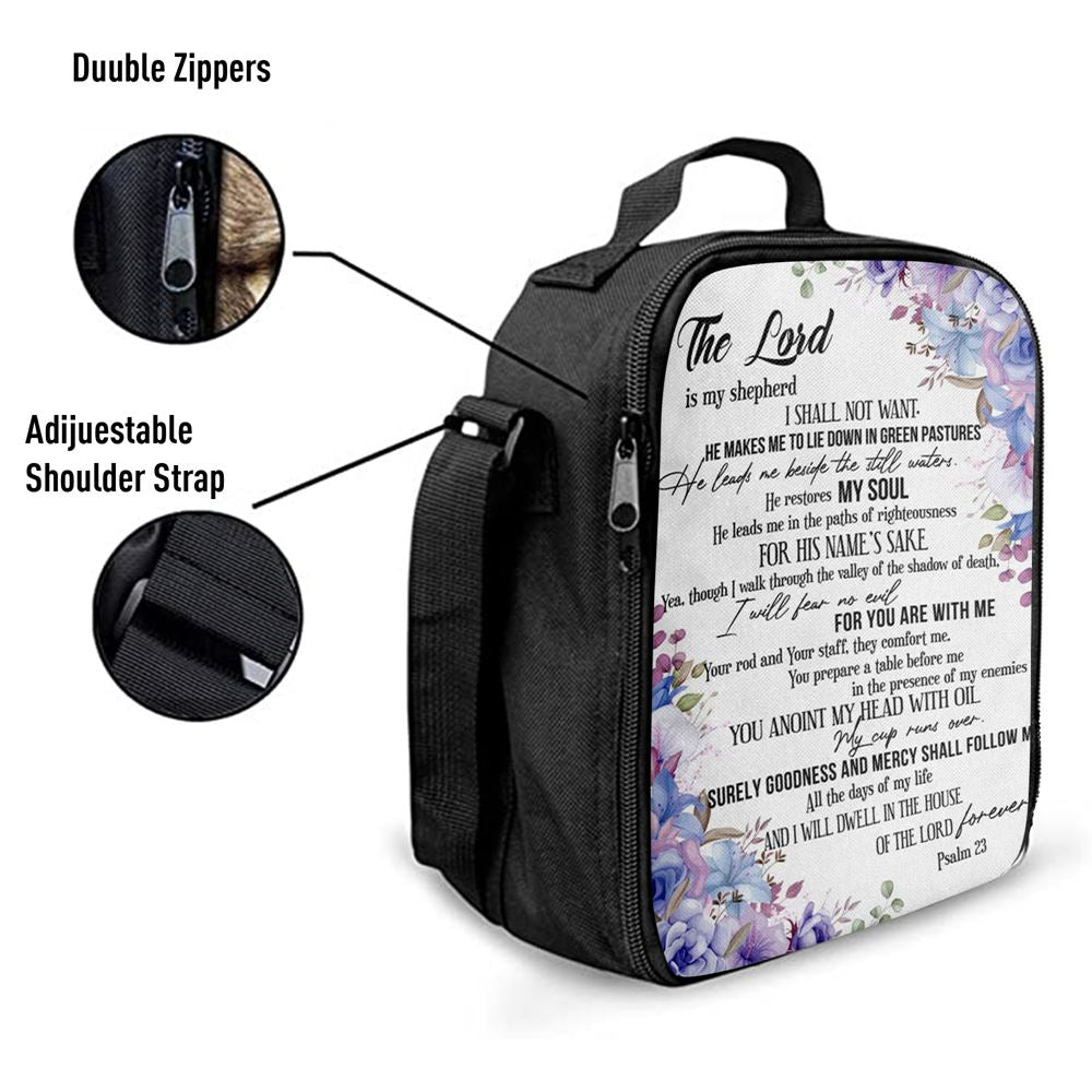 The Lord Is My Shepherd Psalm 23 Lunch Bag For Men And Women, Spiritual Christian Lunch Box For School, Work