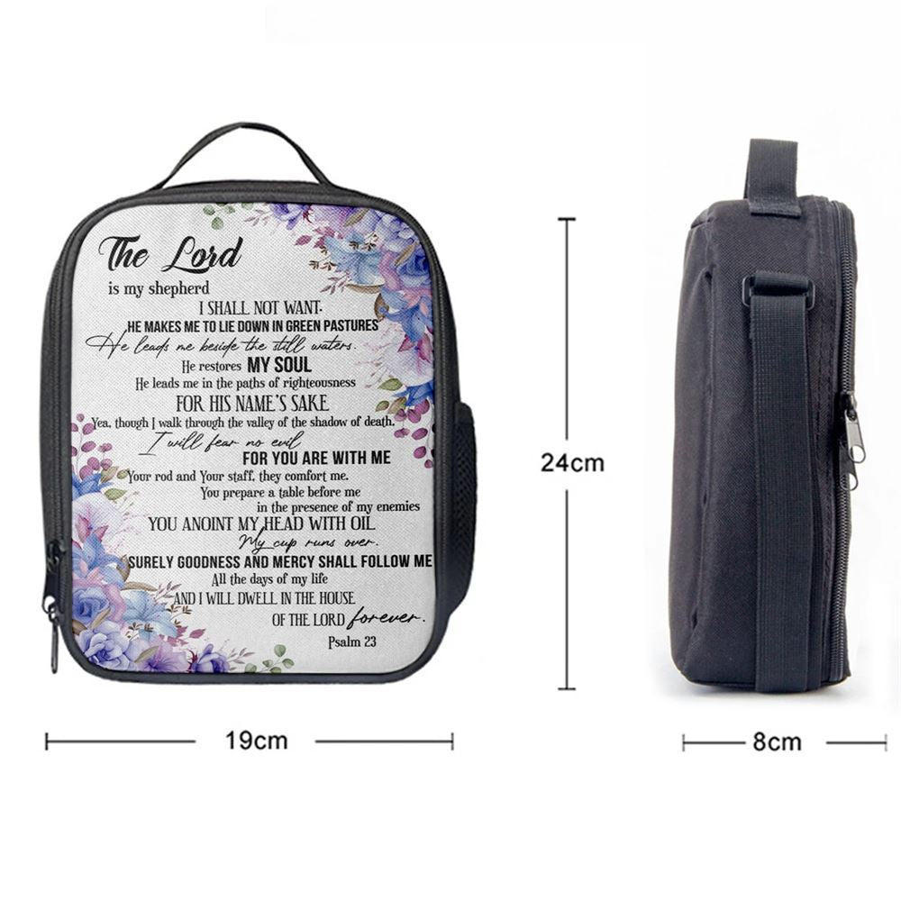 The Lord Is My Shepherd Psalm 23 Lunch Bag For Men And Women, Spiritual Christian Lunch Box For School, Work