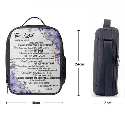 The Lord Is My Shepherd Psalm 23 Lunch Bag For Men And Women, Spiritual Christian Lunch Box For School, Work
