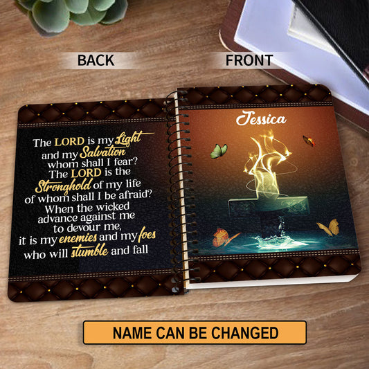 The Lord Is The Stronghold Of My Life Beautiful Personalized Spiral Journal, Christian Art Gifts Journal