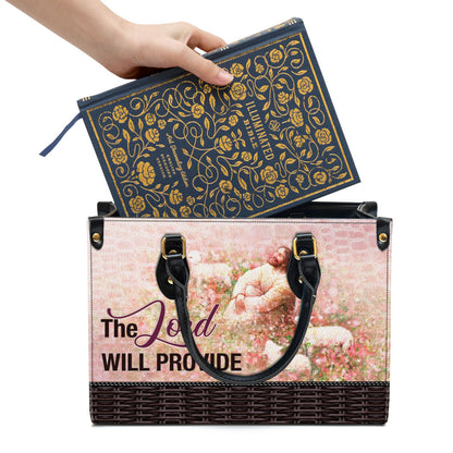 The Lord Will Provide Leather Handbag, Religious Gifts For Women, Women Pu Leather Bag
