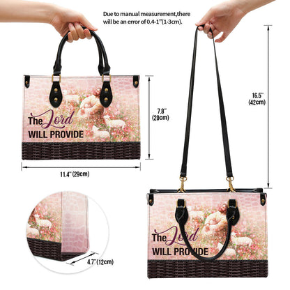 The Lord Will Provide Leather Handbag, Religious Gifts For Women, Women Pu Leather Bag