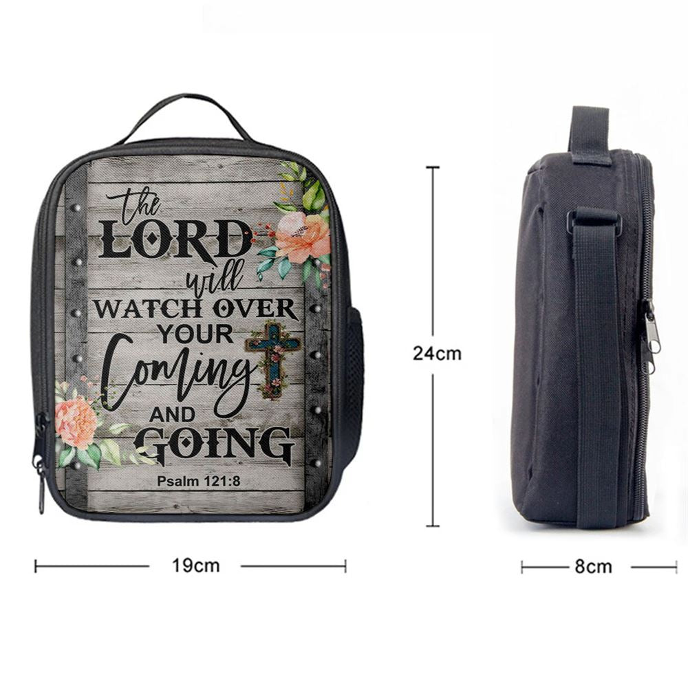 The Lord Will Watch Over Your Coming And Going Psalm 1218 Lunch Bag For Men And Women, Spiritual Christian Lunch Box For School, Work