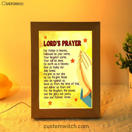 The Lord's Prayer Kid's Scripture Art Print - Christian Night Light Decor