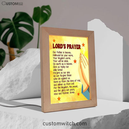 The Lord's Prayer Kid's Scripture Art Print - Christian Night Light Decor