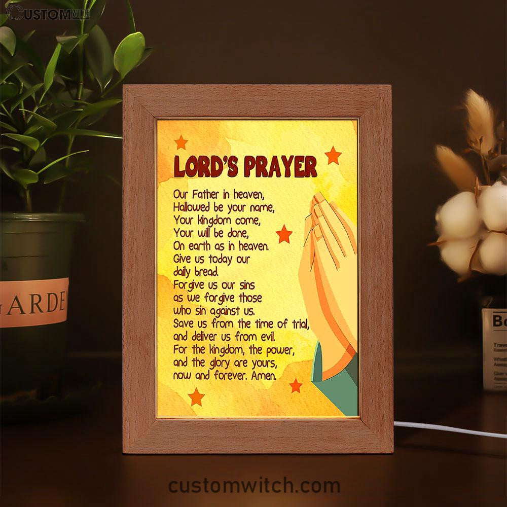 The Lord's Prayer Kid's Scripture Art Print - Christian Night Light Decor