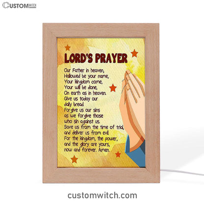The Lord's Prayer Kid's Scripture Art Print - Christian Night Light Decor