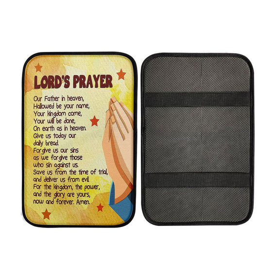 The Lord's Prayer Kid's Scripture Car Armrest Pad Print, Religious Car Interior Accessories