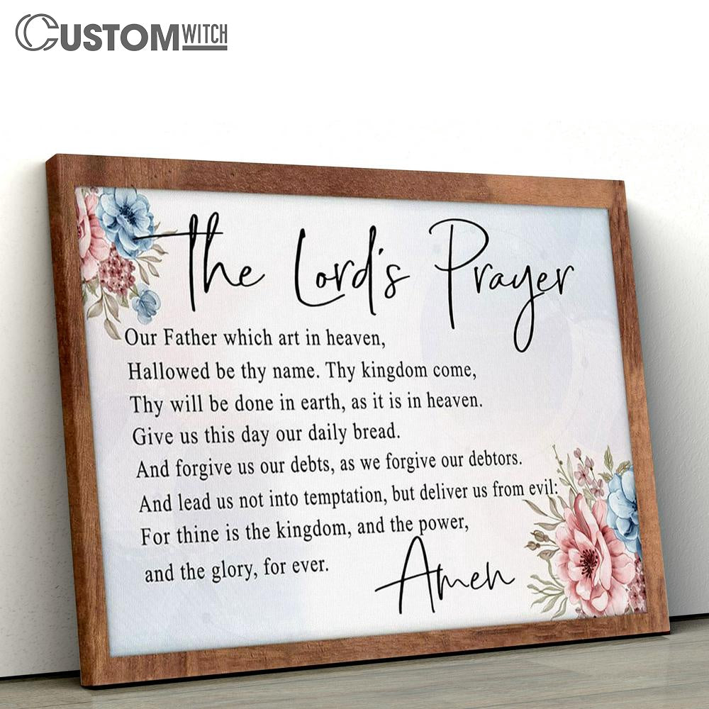 The Lord's Prayer Kjv Canvas Art - Scripture Canvas Prints - Christian Wall Art