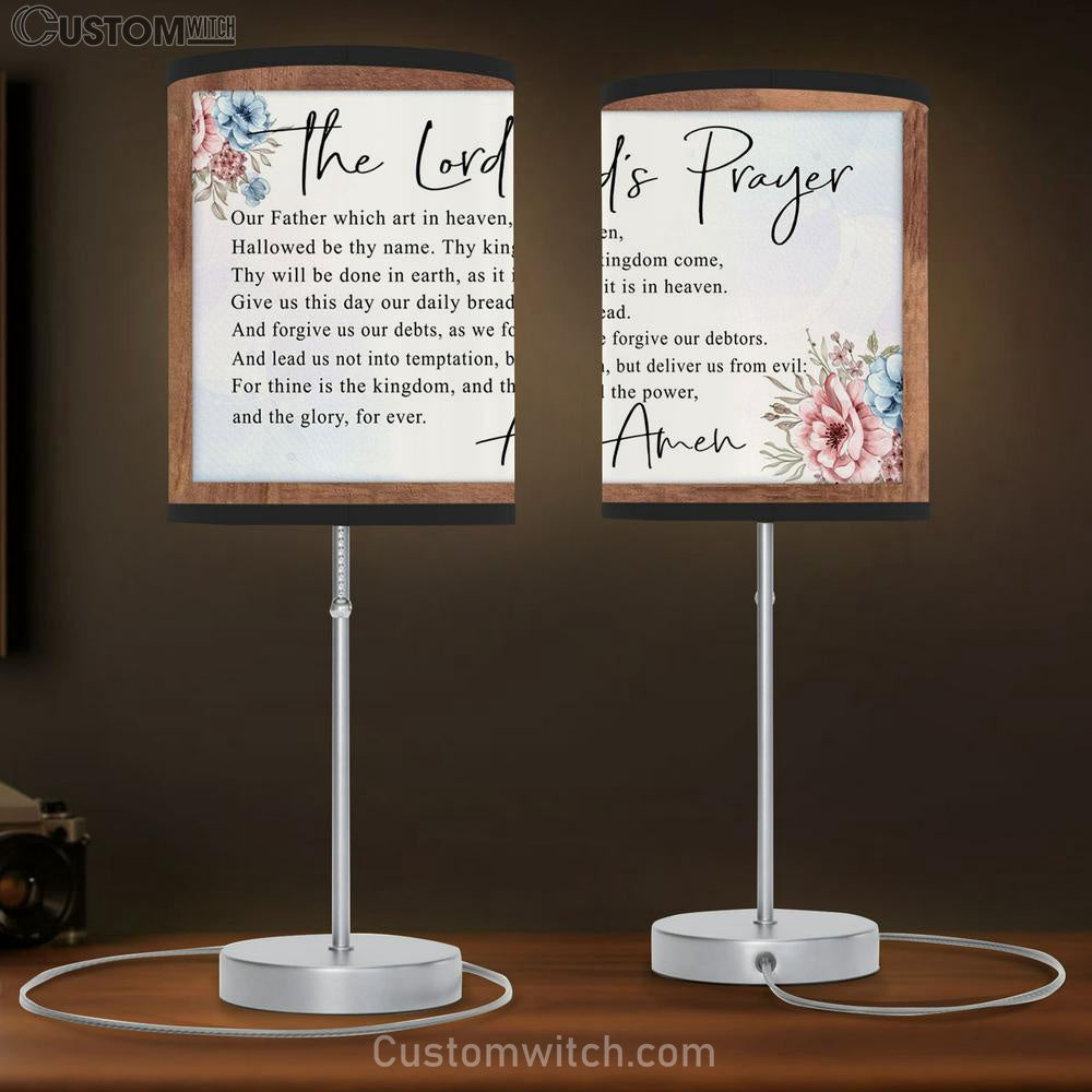 The Lord's Prayer Kjv Lamb Gift Table Lamb - Christian Lamb Gift Decor - Scripture Table Lamb Prints