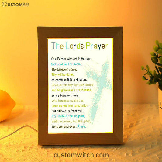 The Lords Prayer Bible Verse Art - Christian Daughter Gifts - Christian Night Light Decor