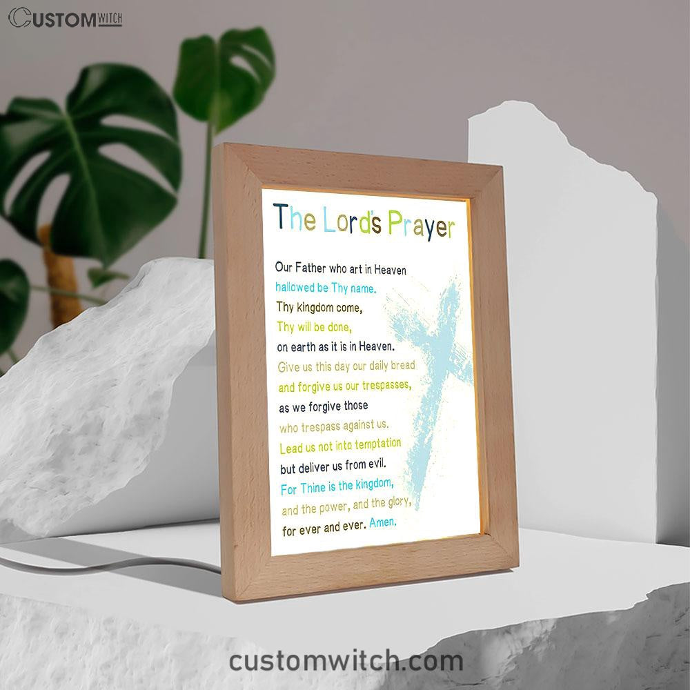 The Lords Prayer Bible Verse Art - Christian Daughter Gifts - Christian Night Light Decor
