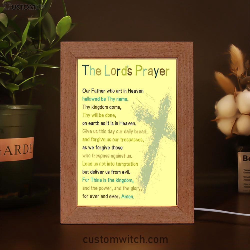 The Lords Prayer Bible Verse Art - Christian Daughter Gifts - Christian Night Light Decor