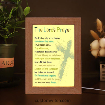 The Lords Prayer Bible Verse Art - Christian Daughter Gifts - Christian Night Light Decor