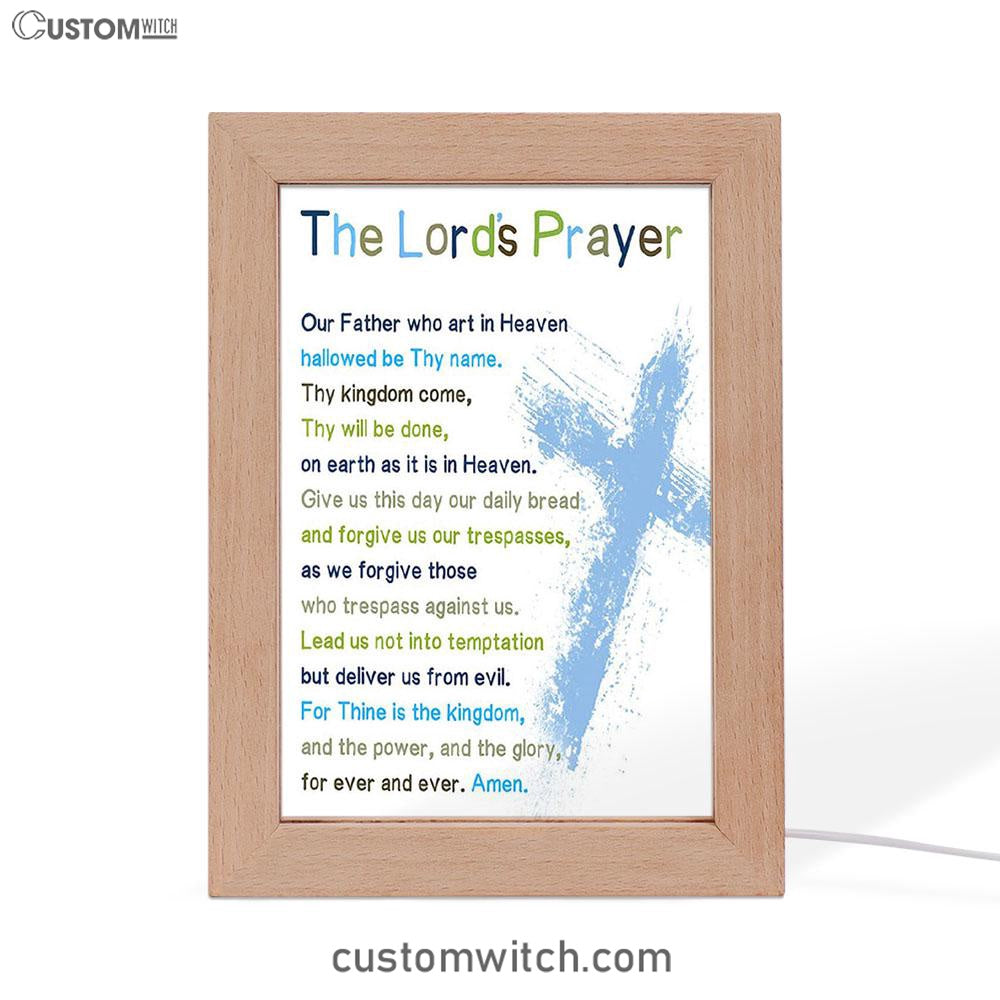 The Lords Prayer Bible Verse Art - Christian Daughter Gifts - Christian Night Light Decor