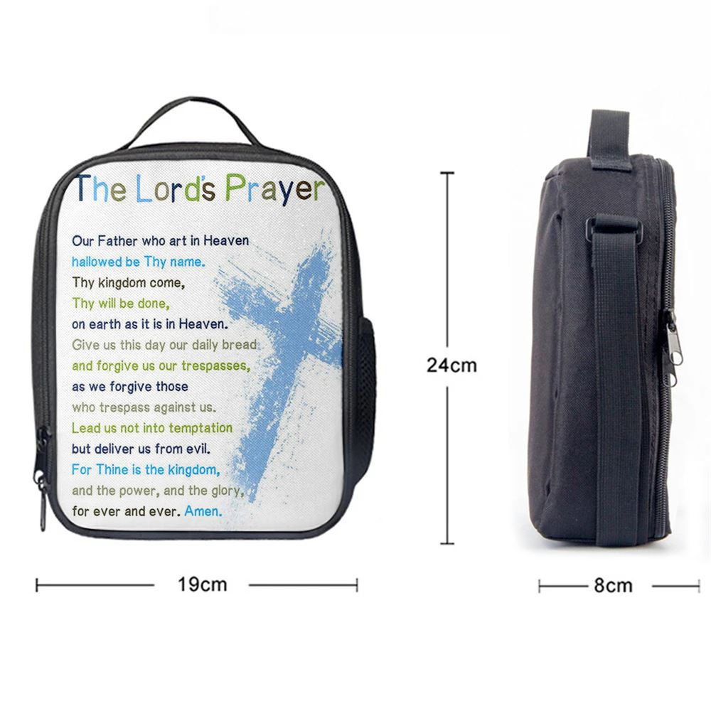 The Lords Prayer Bible Verse Lunch Bag For Men And Women - Christian Daughter Gifts, Spiritual Christian Lunch Box For School, Work