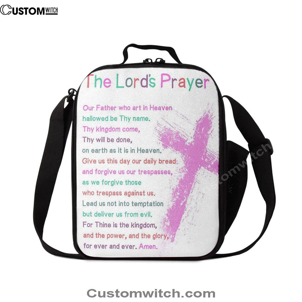 The Lords Prayer Bible Verse Lunch Bag For Men And Women - Christian Gifts For Toddler Or Baby Boys, Spiritual Christian Lunch Box For School, Work
