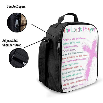The Lords Prayer Bible Verse Lunch Bag For Men And Women - Christian Gifts For Toddler Or Baby Boys, Spiritual Christian Lunch Box For School, Work