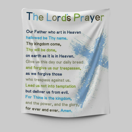 The Lords Prayer Bible Verse Wall Art - Christian Daughter Gifts - Christian Tapestries Wall Art Decor