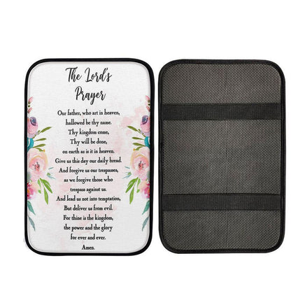 The Lords Prayer Car Armrest Pad - Gift For Women, Pastor Car Armrest Pad, Bible Verse Car Interior Accessories