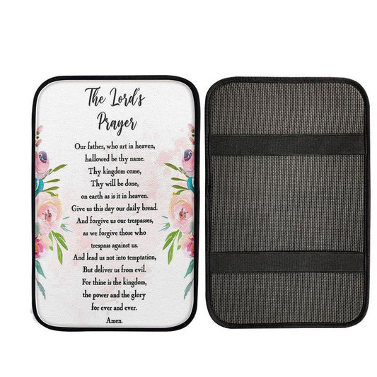The Lords Prayer Car Armrest Pad - Gift For Women, Pastor Car Armrest Pad, Bible Verse Car Interior Accessories