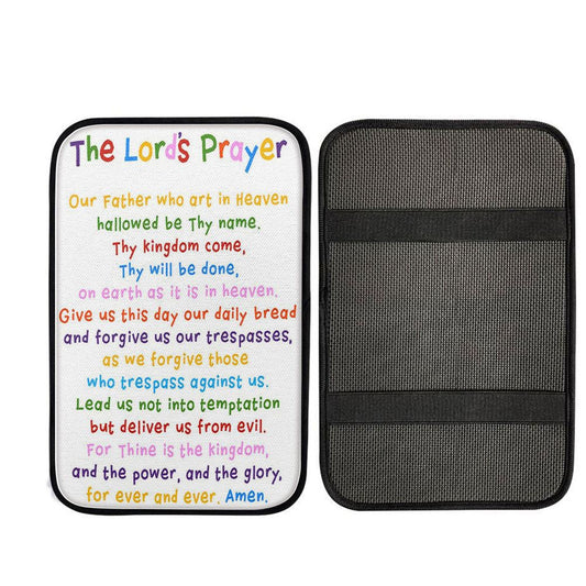 The Lords Prayer Car Center Console Cover, Bible Verse Car Interior Accessories