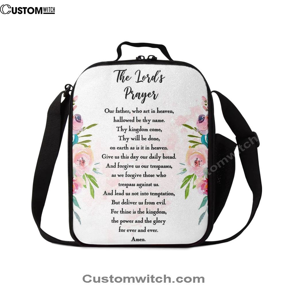 The Lords Prayer Lunch Bag For Men And Women - Gift For Women, Pastor, Spiritual Christian Lunch Box For School, Work