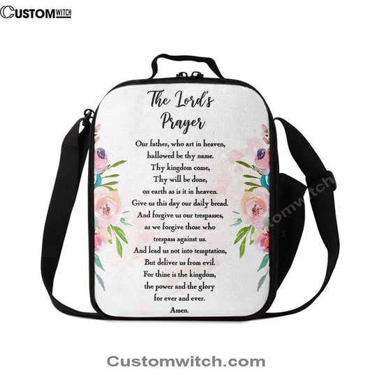The Lords Prayer Lunch Bag For Men And Women - Gift For Women, Pastor, Spiritual Christian Lunch Box For School, Work