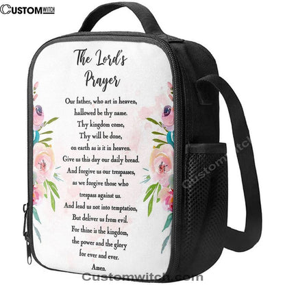 The Lords Prayer Lunch Bag For Men And Women - Gift For Women, Pastor, Spiritual Christian Lunch Box For School, Work