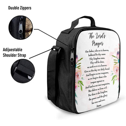 The Lords Prayer Lunch Bag For Men And Women - Gift For Women, Pastor, Spiritual Christian Lunch Box For School, Work