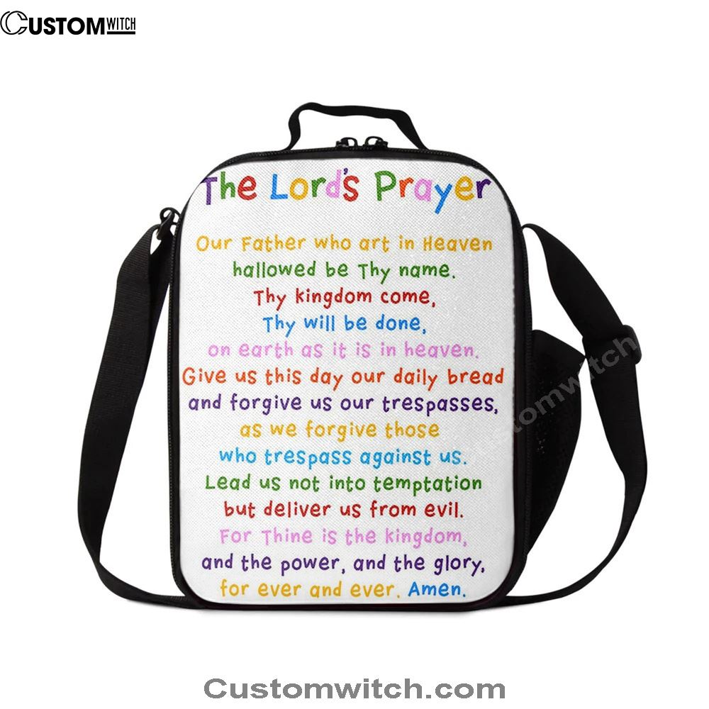 The Lords Prayer Lunch Bag For Men And Women, Spiritual Christian Lunch Box For School, Work