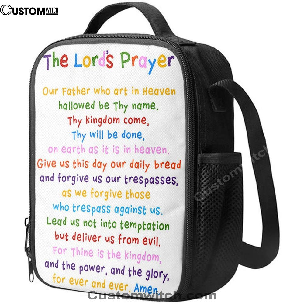 The Lords Prayer Lunch Bag For Men And Women, Spiritual Christian Lunch Box For School, Work