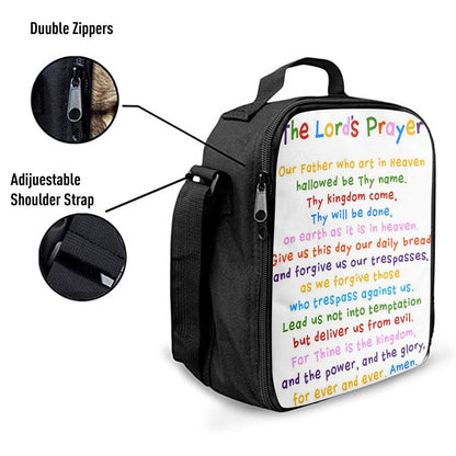 The Lords Prayer Lunch Bag For Men And Women, Spiritual Christian Lunch Box For School, Work