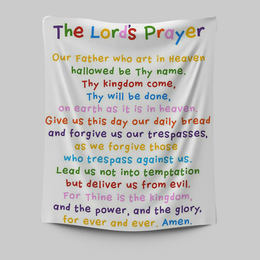 The Lords Prayer Tapestry Wall Art - Christian Tapestries Wall Art Decor