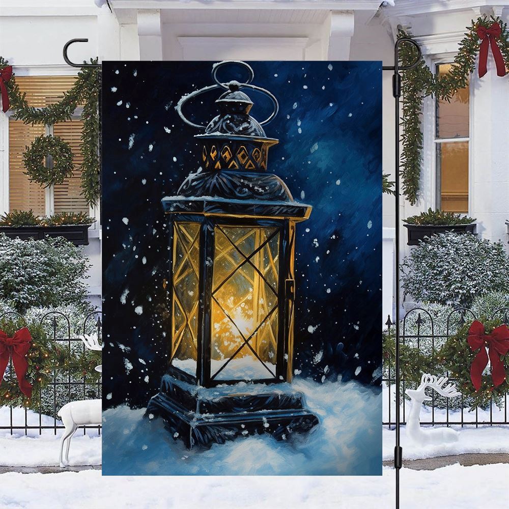 The Magic Of Holiday Lanterns Flag, Christmas Garden Flag, Home Decor Accessories, Christmas Outdoor Decor Ideas