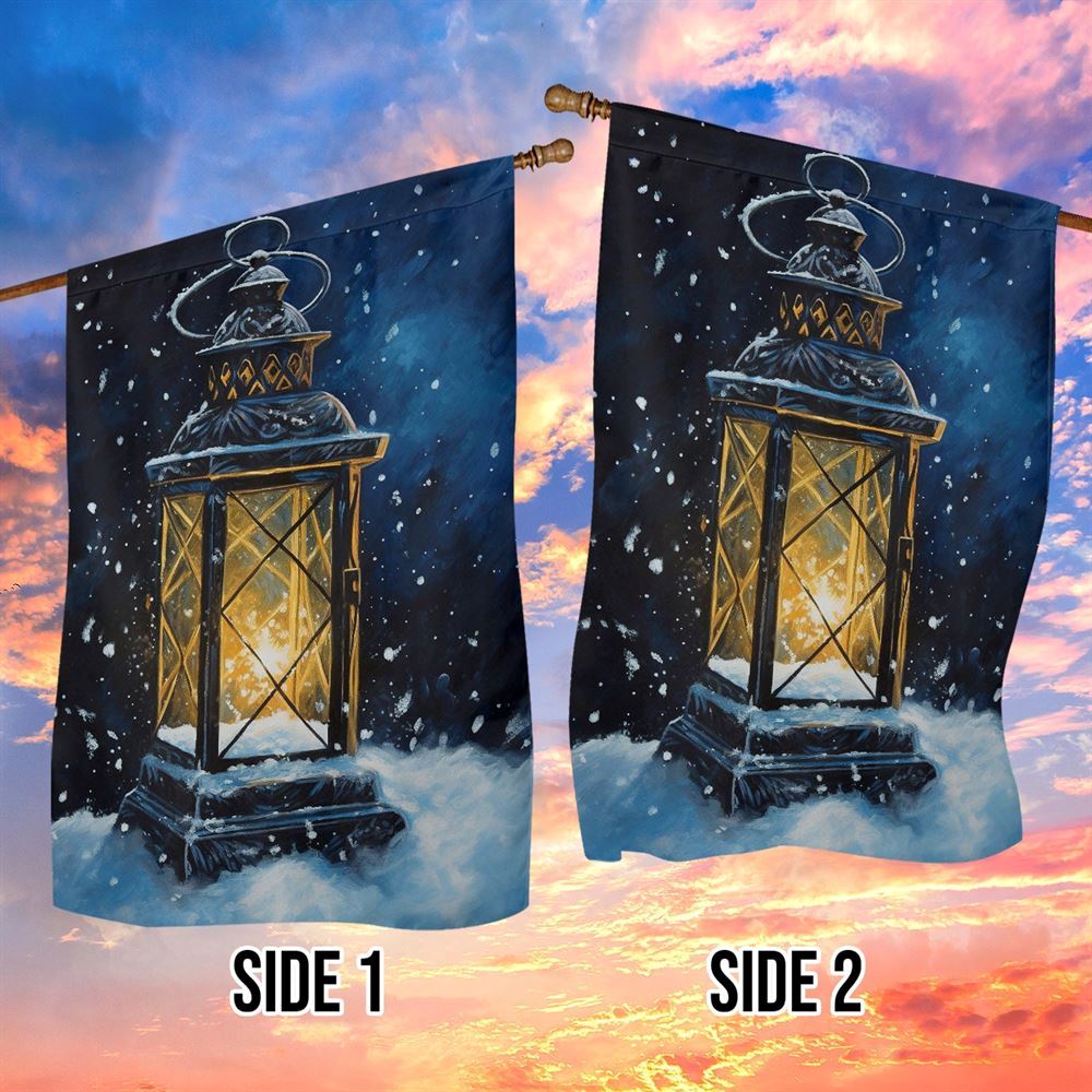 The Magic Of Holiday Lanterns Flag, Christmas Garden Flag, Home Decor Accessories, Christmas Outdoor Decor Ideas