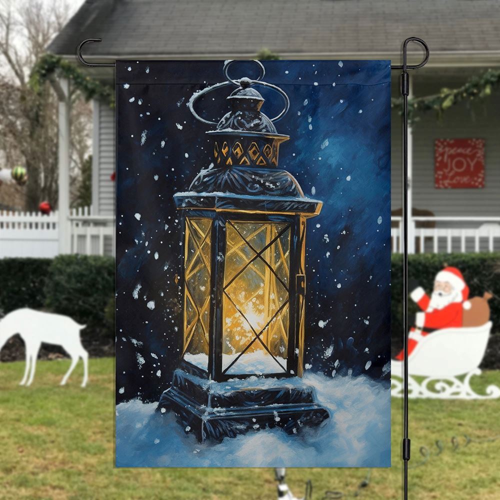 The Magic Of Holiday Lanterns Flag, Christmas Garden Flag, Home Decor Accessories, Christmas Outdoor Decor Ideas