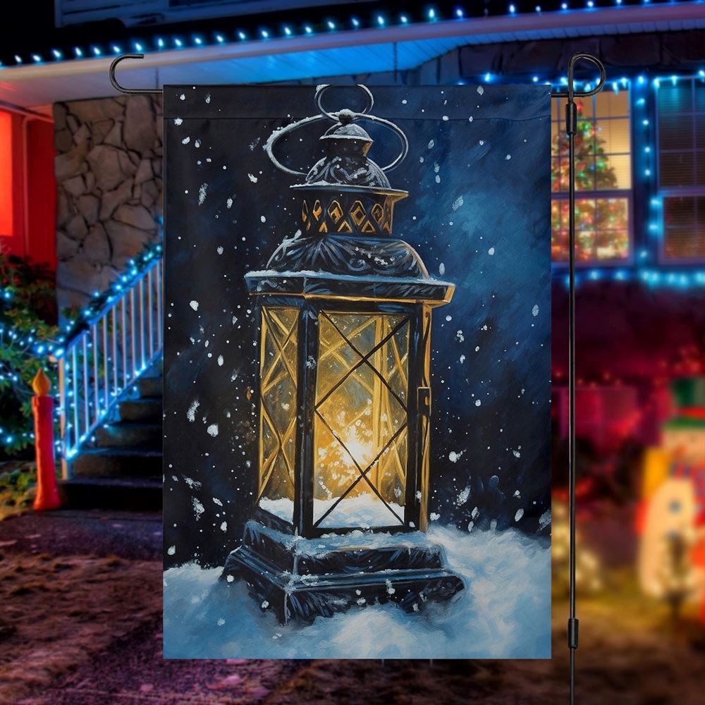 The Magic Of Holiday Lanterns Flag, Christmas Garden Flag, Home Decor Accessories, Christmas Outdoor Decor Ideas