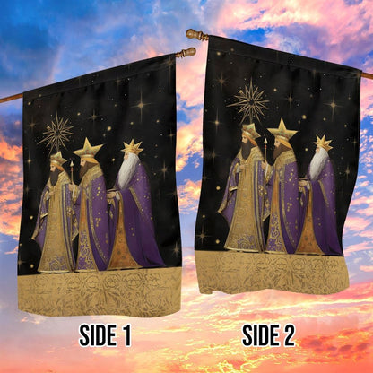 The Majestic Journey Of he Three Wise Men Flag, Christian Christmas House Flag, Christmas Outdoor Decor Ideas