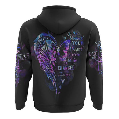 The Moment Your Heart Stopped Mine Changed Forever All Over Print 3D Hoodie, Christian Hoodie, Christian Sweatshirt, Bible Verse Shirt