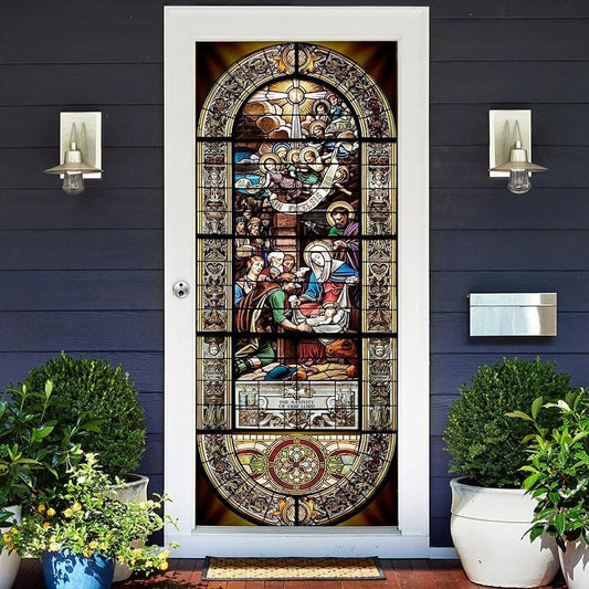 The Nativity Of Jesus Door Cover, Christian Door Decor, Door Christian Church, Christian Door Plaques