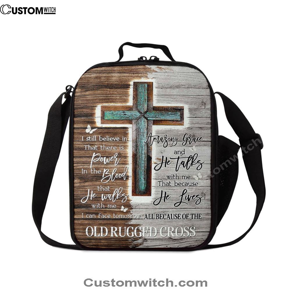The Old Rugged Cross Lunch Bag For Men And Women, Spiritual Christian Lunch Box For School, Work