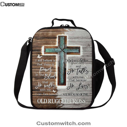 The Old Rugged Cross Lunch Bag For Men And Women, Spiritual Christian Lunch Box For School, Work