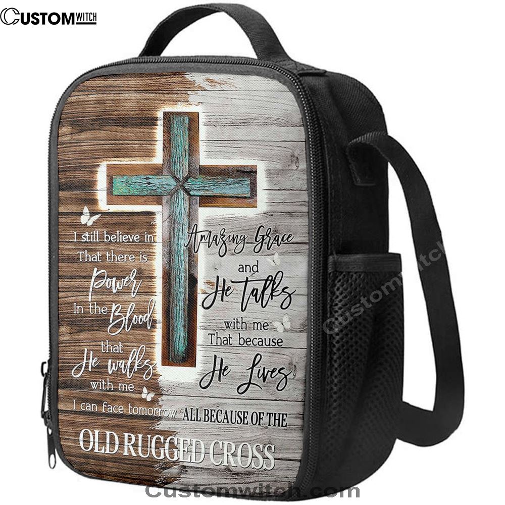 The Old Rugged Cross Lunch Bag For Men And Women, Spiritual Christian Lunch Box For School, Work