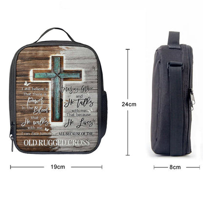 The Old Rugged Cross Lunch Bag For Men And Women, Spiritual Christian Lunch Box For School, Work