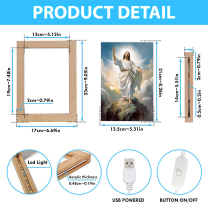 The Picture Of Jesus Creation Frame Lamp Prints - Jesus Frame Lamp Art - Christian Art Decor