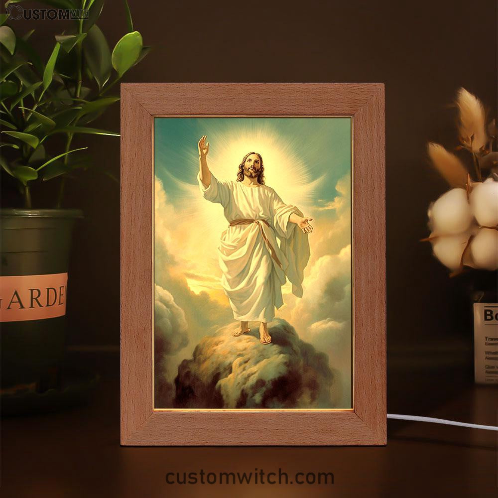 The Picture Of Jesus Creation Frame Lamp Prints - Jesus Frame Lamp Art - Christian Art Decor