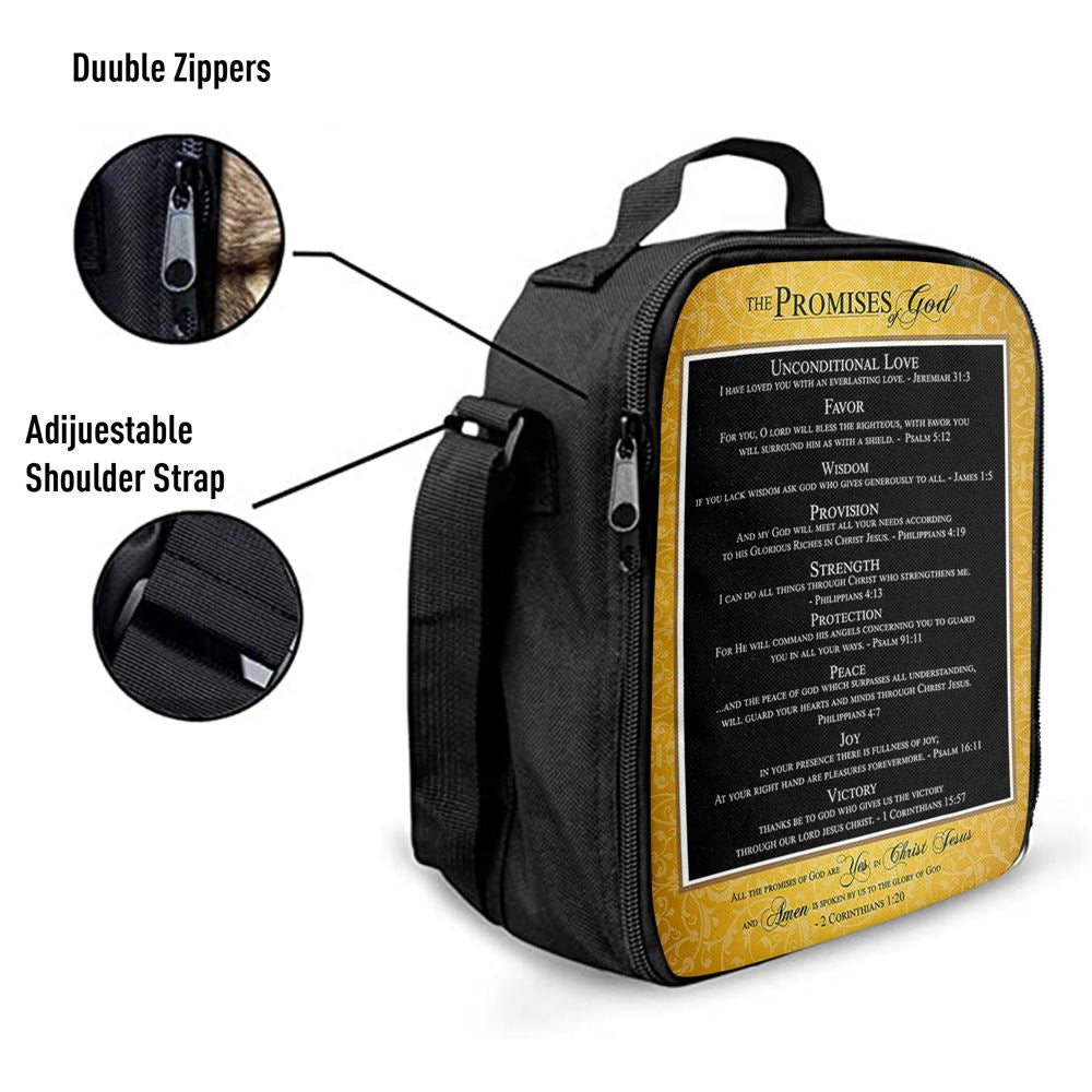 The Promises Of God Lunch Bag For Men And Women - 2 Corinthians 1 20, Spiritual Christian Lunch Box For School, Work